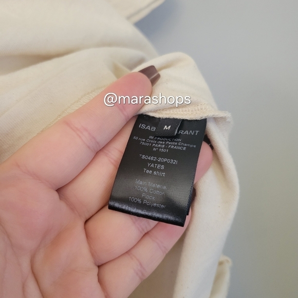 Isabel Marant Yates Ecru Printed T-shirt - Picture 6 of 7